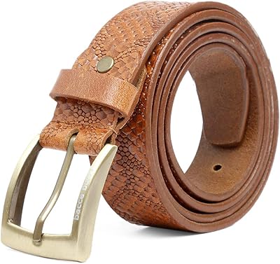 Ceinture en cuir décontractée pour hommes - ceinture 100 % cuir véritable à