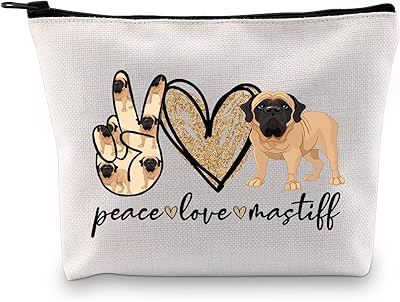 Xyanfa peace love mastiff mastiff dog trousse de maquillage mastiff cadeaux pour femmes mastiff lover sac cosmétique propriétaire de chien pochette à fermeture éclair, peace love mastiff, fashion. Toutes les catégories, tous les prix sur Diaytar