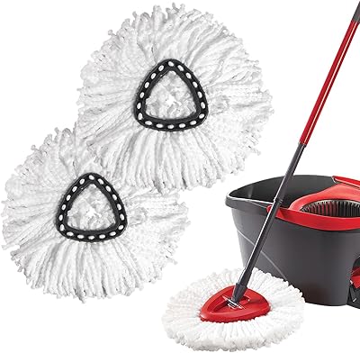 Têtes de rechange amater pour vadrouille rotative, 2 pièces, 100 % microfibre, compatibles