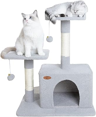 Arbre à chat ishop pour chats d'intérieur, maison pour chat de 30,3 pouces