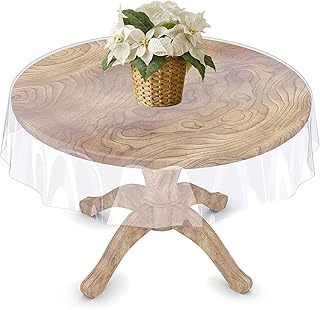 Protecteur de table transparent - housse de nappe ronde en vinyle transparent, protecteur en plastique transparent de cuisine imperméable 54 x 72 pouces, rond. Achetez malin avec Diaytar Sénégal, votre partenaire shopping 100% digital