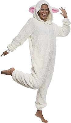 Costume d'halloween une pièce en sherpa pour adulte coupe cintrée combinaison de cosplay