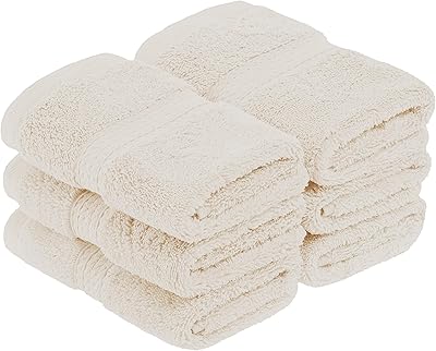 Ensemble de serviettes pour le visage en coton égyptien uni de qualité supérieure