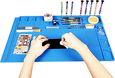 Tapis de réparation en silicone isolé thermiquement caisi avec règle d'échelle et positionneur