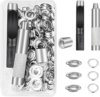 Kit d'outils de 100 œillets, outil de fixation d'œillets avec boîte de rangement