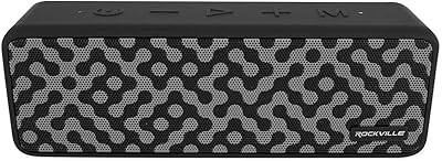 Haut-parleur bluetooth portable phase rockville tws 50w, étanche, connexion sans fil, noir