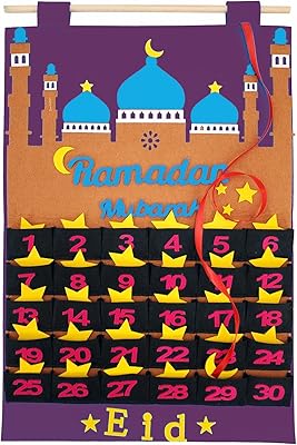 Calendrier du compte à rebours du ramadan 2022 décorations de l'aïd moubarak