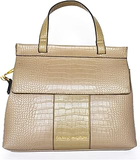 Sac à main fermeture éclair avec poches magnétiques en cuir pu
