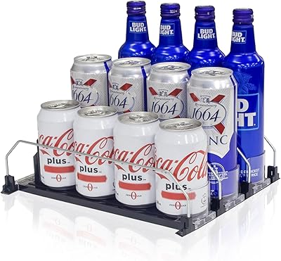 Organisateur de boissons pour réfrigérateur | organisateur de canettes de réfrigérateur, distributeur de canettes de soda automoteur pouvant contenir jusqu'à 12 canettes, stockage de boissons pour garde-manger/distributeur automatique. Profitez des meilleurs deals du Sénégal sur Diaytar