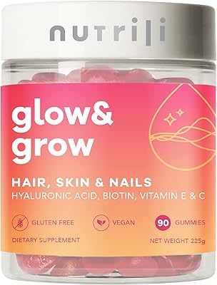 Comprimés à croquer nutrily glow & grow (1,5 mois) | pour cheveux, peau