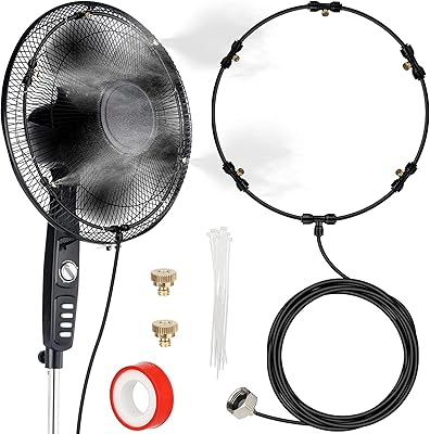 Kit de brumisation pour ventilateur extérieur avec ligne de brumisation (6 m) +
