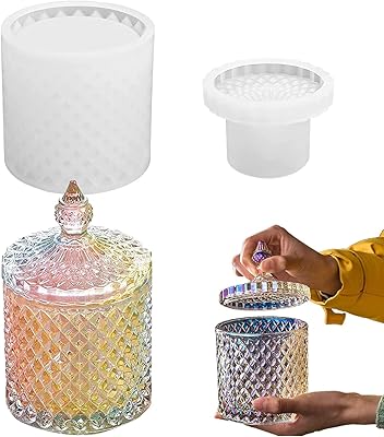 Grands moules de boîte en résine avec couvercles moule en silicone pour pot