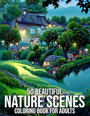 50 magnifiques livres de coloriage de scènes de nature pour adultes : un