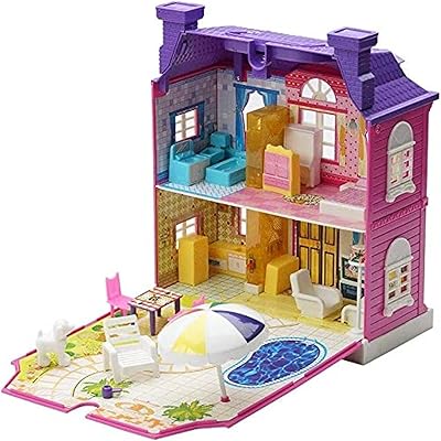Maison de poupée innovante petite pièce villa diy avec meubles et jardin