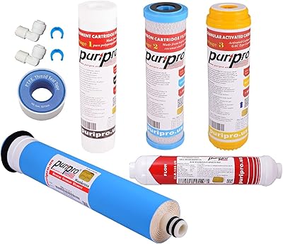 Kit complet de filtre à eau par osmose inverse de remplacement en 5
