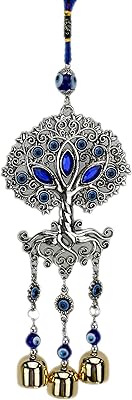 Carillons éoliens, mauvais yeux, carillons éoliens muraux, grands yeux bleus, décoration suspendue faite à la main, pour voiture, cuisine, maison, jardin, terrasse, bureau (3 cloches). Diaytar Sénégal : Le e-commerce qui change la donne