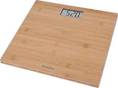 Pèse-personne électronique tyrailon en bambou, capacité 180 kg