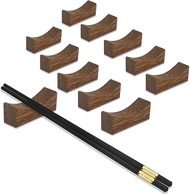 10 pièces repose-baguettes et supports en bois de qualité supérieure pour cuillères, fourchettes