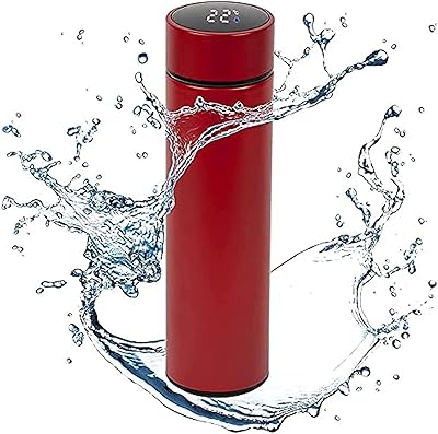 Bouteille d'eau avec affichage de la température led bouteille isolée sous
