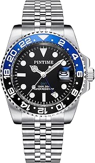 Montre classique pour hommes gmt en acier inoxydable avec bracelet jubilé, montre analogique