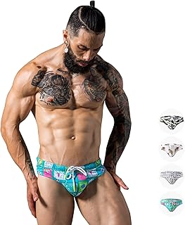 Maillots de bain taille basse pour hommes, maillot de bain bikini imprimé