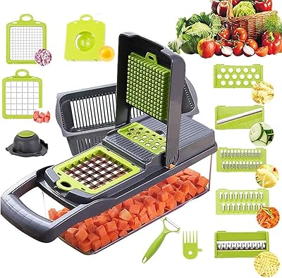 Trancheuse à légumes, trancheuse à oignons, trancheuse à mandoline, trancheuse et râpe à