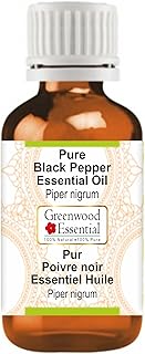 Huile essentielle de poivre noir pur greenwood essential (piper nigrum) 100
