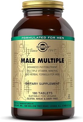 Supplément multivitaminé, minéral et à base de plantes pour hommes solgar miel, 180