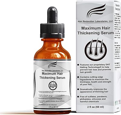 Sérum épaississant pour cheveux des laboratoires hair restoration, contient des ingrédients puissants