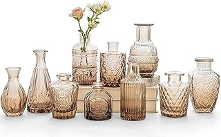 Ensemble de vases en verre 10 pièces petits à fleurs