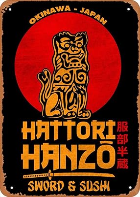 Affiche de film rétro en métal, signe en étain de la collection hattori hanzo japon, décoration artistique murale, 8x12 pouces. Diaytar : Votre shopping, nos meilleurs prix
