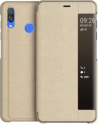 Coque iodath huawei nova 3, étui de protection en cuir pu ultra fin