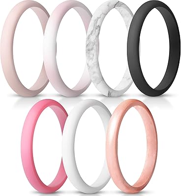 Bagues fines empilables en silicone pour femme alliance largeur 25 mm