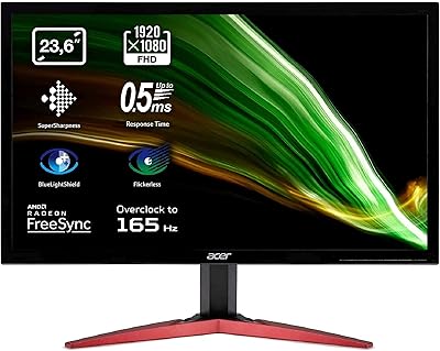 Acer kg241qs - 23,6 pouces (fhd) 1920 x 1080 overclocking à 165 hz