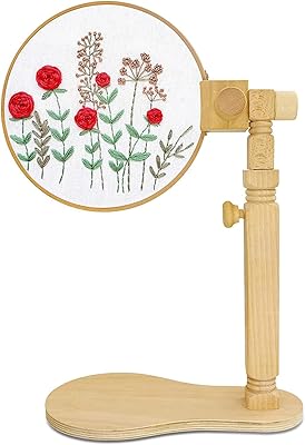 Support de broderie réglable, support de cerceau de broderie rotatif, support de point