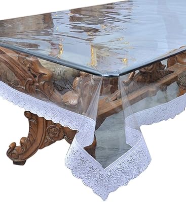 Housse de protection imperméable en pvc transparent pour table à manger, 6 à