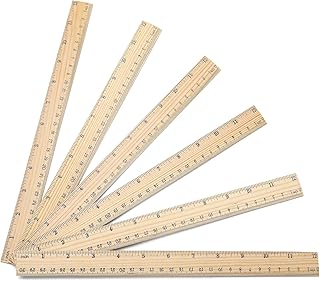 Paquet de 10 règles en bois de 12 pouces, grande règle de mesure