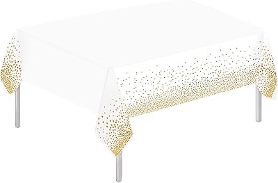 Nappe à pois en plastique pour table rectangulaire taille 54" x