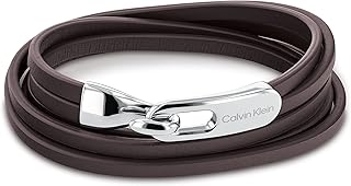Bracelet en cuir tressé calvin klein pour hommes - 35000110, taille unique, cuir