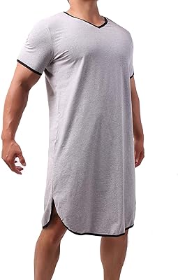 Chemises de nuit en coton pour hommes chemises confortables amples robe