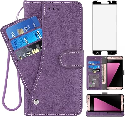 Étui de protection de style portefeuille pour samsung galaxy s7 edge d'aswish