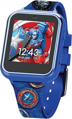 Montre intelligente à quartz accutime avengers avec bracelet en silicone, bleu, 2 (avm4013az)