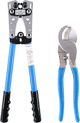 Outil de sertissage de câbles glarex en cuivre-al 2 pièces avec coupe-câble