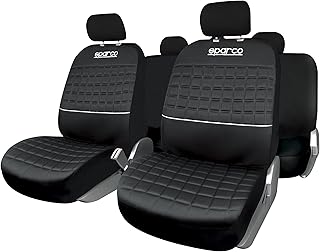 Ensemble de housses de siège universelles sparco lazio, noir/argent, spc1042sv