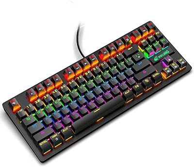 Clavier de jeu mécanique ergonomique filaire usb doeek k16 à 87 touches