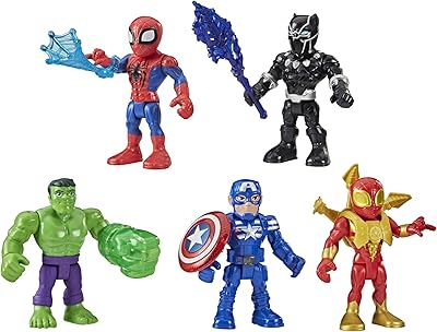 Ensemble de figurines marvel super hero adventures playskool heroes de 5 pouces, comprenant