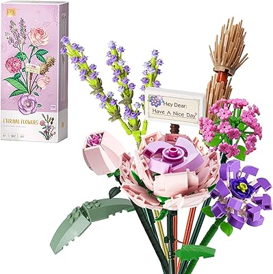 Kits de mini bouquets de fleurs, blocs de construction de fleurs artificielles pour cadeaux, blocs de construction de bouquets diy pour adultes/adolescents (fleurs florales). Diaytar : Votre allié pouvoir d'achat au quotidien