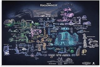 Affiche sur toile annipolis the game hollow knight map, sans cadre 12 x