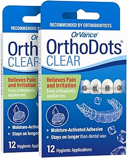 Remplacement de cire dentaire en silicone activé par l'humidité ortho dots (24 transparents)