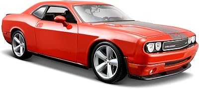 Voiture moulée sous pression maisto à l'échelle 1:24 dodge challenger srt8 (2008, orange)
